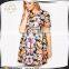 Fashion Floral Print Woven Maternity Dress Maxi Plus Size