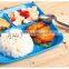 High Quality LFGB Silicone Unique 3 Compartment Dinner Plate