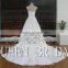 Real Sample Strapless Crystal Beaded Satin Fabric Korean Style Wedding Dress