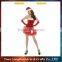 China supply red sexy women costume Christmas dance costume