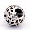 Lovely Silver Open Work heart Charm