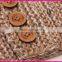 custom cotton new design wide knit headband with buttons