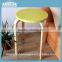Yellow color Bent Plywood Stool bent wood round stool