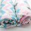 2016 High Quality Soft Design Blue Chevron Printed Personalized Children Quilt