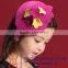 Wholesale Girls Fashion Wool Fascinators/Headpieces Red/Yellow Decorative Hat