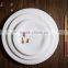 New bone china tableware dinner white round plate and dish for wedding restaurant