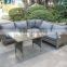 sectional rattan corner sofa furniture, plastic rattan wicker corner sofa garden furniture