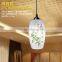 Vintage Cable Pendant Lamp Suspended pendant Light Handpainted Ceramic Hanging Light Down Light Fixture