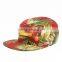 Bespoke quality leather strap back hats camo 5 panel hat