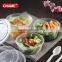 Promotion leakproof transparent plastic food container, can microwave lunch box, good quality plastic food box