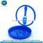 Hot sale plastic blue formula can cap with built-in spoon with FSSC 22000 certified by GMP standard plant-with patent