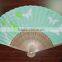Chinese elegant spun silk hand fan bamboo handle personalized silk hand fan