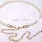 fashion all-match ladies and woman peal beads hook decoration narrow waist belt with metal chain