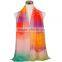 Factory China Sunscreen Georgette Silk Colorful Girl's Scarf Shawl