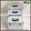 Three-piece ABS aluminum welding box aluminum instrument case with small silver dot fabric