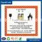 Various materials self adhesive sticker warning label