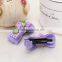 High Quality Fashion Kids Plaid Grosgrain Ribbon 4cm Hair Bow With Clip ,Small Flower Decorated Hair Grips                        
                                                Quality Choice