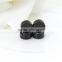 2016 hot selling korean fancy stud black earring double sided