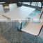 artificial stone top white glossy 4 seaters dining tables designs,artificial stone coffe table