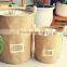 Family set Burlap jute materials with note pocket in stock storage basket