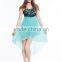 Front zipper fashion ladies off-shoulder white party dresses