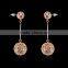 Unique design hollow design ball shape pendant earring rose gold plated jewelry dangling women's jewelry