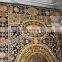 Brown Marble Inlay Dining Table Top Antique Pietra Dura Art Dining Table Top