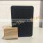 wooden menu holder with chalkboard