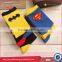 2015 Newest fashion animal supermen bulk cotton men socks