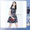 2016 Fashion Ladies Cute Flower Printed Dress Young Girls Dress