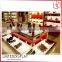Modern design MDF acrylic wooden jordan shoes display rack