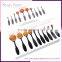 popular 10pcs organizer premium synthetic kabuki makeup brush set