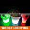 Plastic Outdoor Garden Decor Rechargeable LED Ice Bucket
