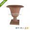 Round Marble Look Flower Pots with Square Pedestal
