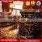 Italy polished portopo marble black golden flowers marble