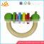 Wholesale children musical wooden sound toy top quality baby wooden sound rattle toy W08K001