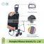 3 Wheels Stair Climber Foldable Shopping Trolley Bag With Seat