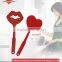 2pcs lip and love heart shaped nylon plastic spatula kitchen accessory