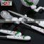 Four kinds color catoon plastic handle stainless kids baby cutlery set