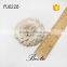 Spring and summer fashion new style Ivory color leather shoes flowers for decoration