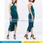 Customized women halter neck backless knot draped midi dress evening grown