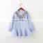 Wholesale Children Girl Fall Winter Plaid Dress Children Girl Korean Style Dress for Little Girls