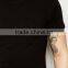 Guangzhou High Quality Custom Short Sleeve O-Neck Black Mens Cotton Elastane Skinny Tight Slim Fit Casual Plain Dyed T-Shirt