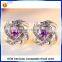 Cheap Wholesale 925 Sterling Silver Purple Diamond Stud Earrings