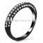 Self-designed jewelry cheap wholesale black white fashion O ring for men and women