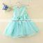 New India and Pakistan Clothing child Green handmade Flower wedding dress sweet girl Fluffy party dresses