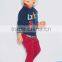 S32289W Children fashion cartoon hoodie long sleeve o-neck cotton kids boys hoodies