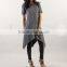 Custom super longline t shirt with asymmetric hem