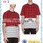 2015fashionable splicing t-shirts with stripes custom design hot sale t-shirts for men wholesale