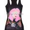 95% cotton 5% spandex custom womens sublimated fitness tank top wholesale yoga clothing